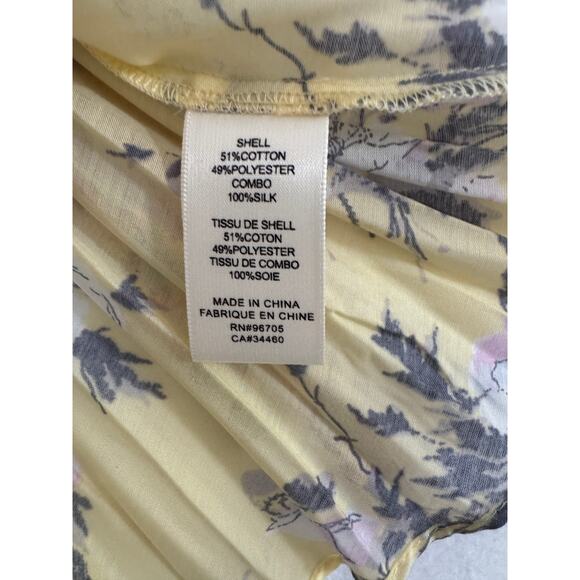 NWOT Rebecca Taylor Lemon Rose Pleat Top Size 0 $295 - Picture 7 of 8